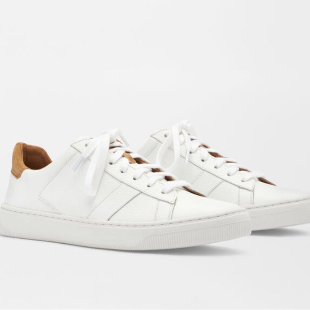 Peter Millar White and Brown Sneakers for Everyday Comfort